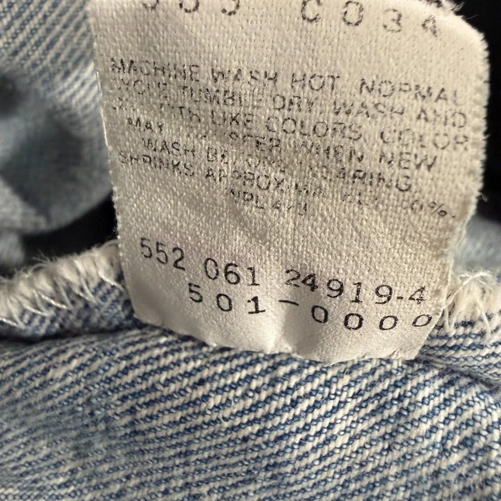 Vintage Levi's 501XX Jeans Mens 34x33 (fits 31x29) Blue Denim Pants 80s 90s‎ USA